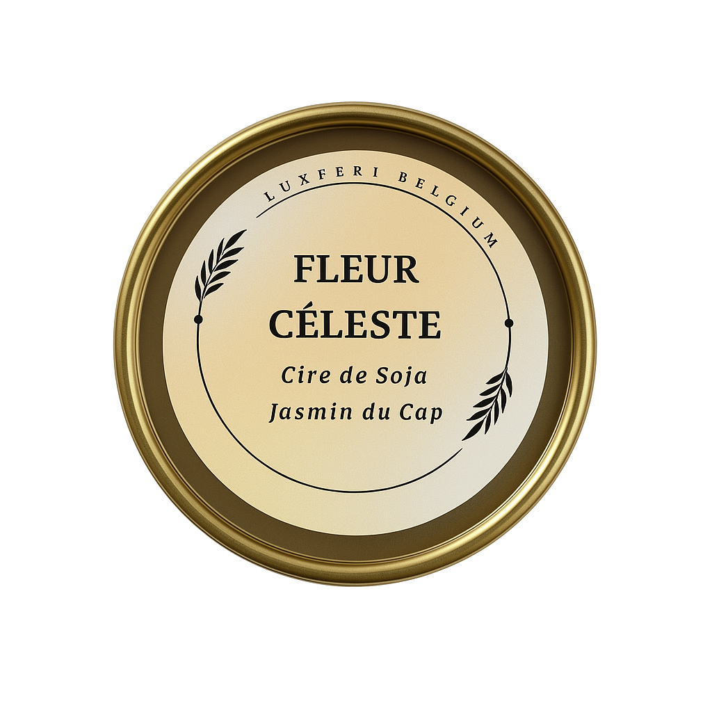 Bougie naturelle - Fleur Céleste