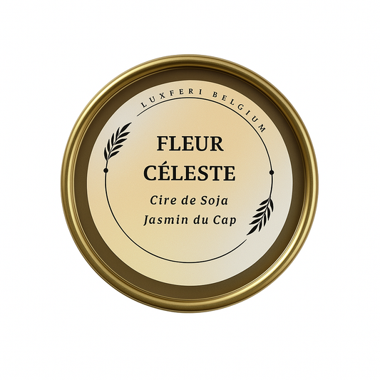 Bougie naturelle - Fleur Céleste
